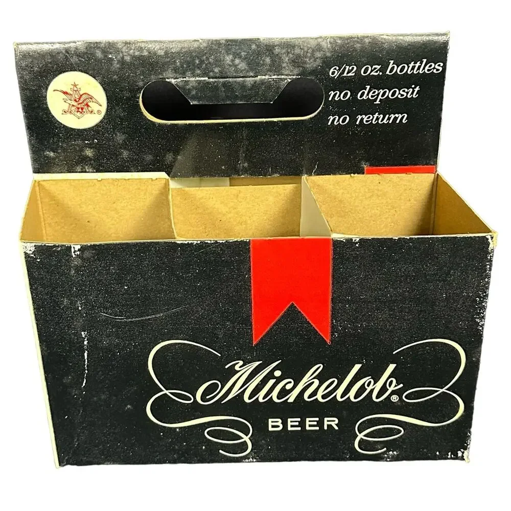 Michelob Beer Bottles 4 Sealed Display Only in Original Carton-Very RARE!